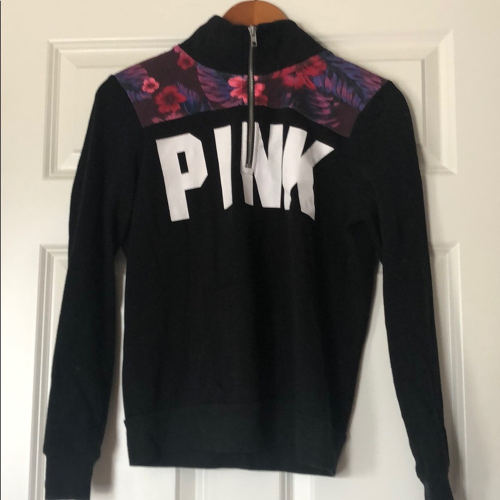 pink half zip
